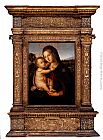 Bernardino Pinturicchio Wall Art - The Madonna And Child Before A Landscape